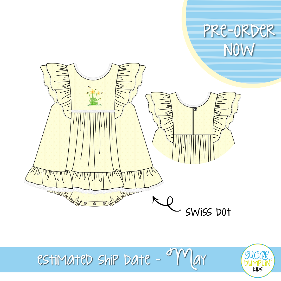 PO111: Darling Daffodil Girls Skirted Bubble