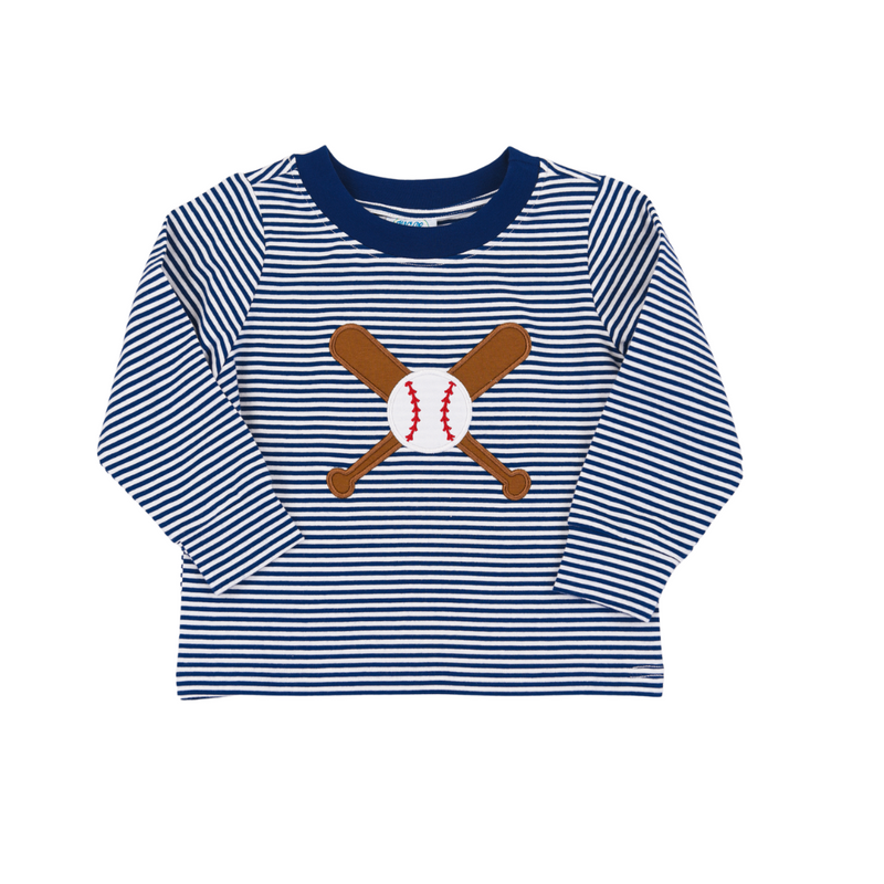 Navy Stripe Baseball Shirt Only