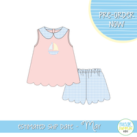 PO111: Sweet Spring Sails Girls Short Set