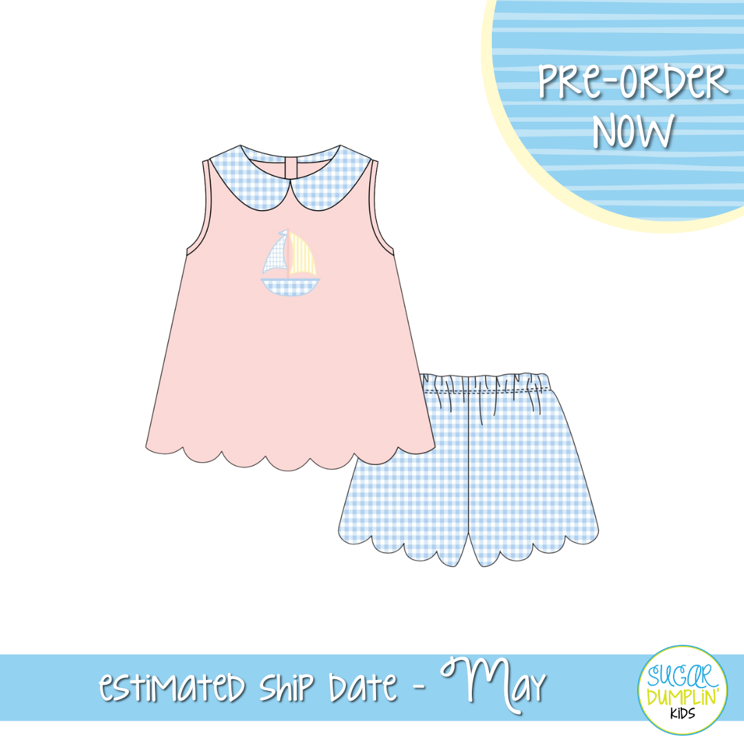 PO111: Sweet Spring Sails Girls Short Set