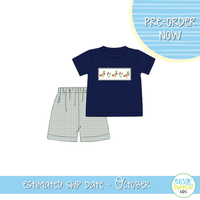 PO115: Smocked Mallard Boys Short Set