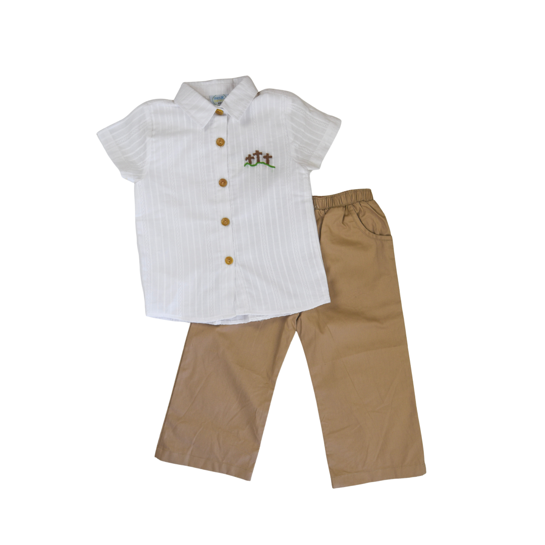 PO110: At the Cross Boys Pant Set