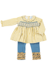 Girls Fall Smocked Legging Set