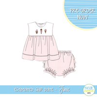 PO112: Seaside Scoops Girls Bloomer Set