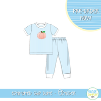 PO115: Pumpkin Pajamas Boys Lounge Set