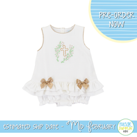 PO110: Linen Cross Girls Bubble