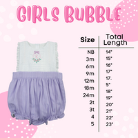 Girls French Knot Bunny and Egg Bubble