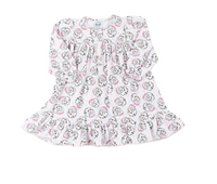 Santa Print Girl Gown