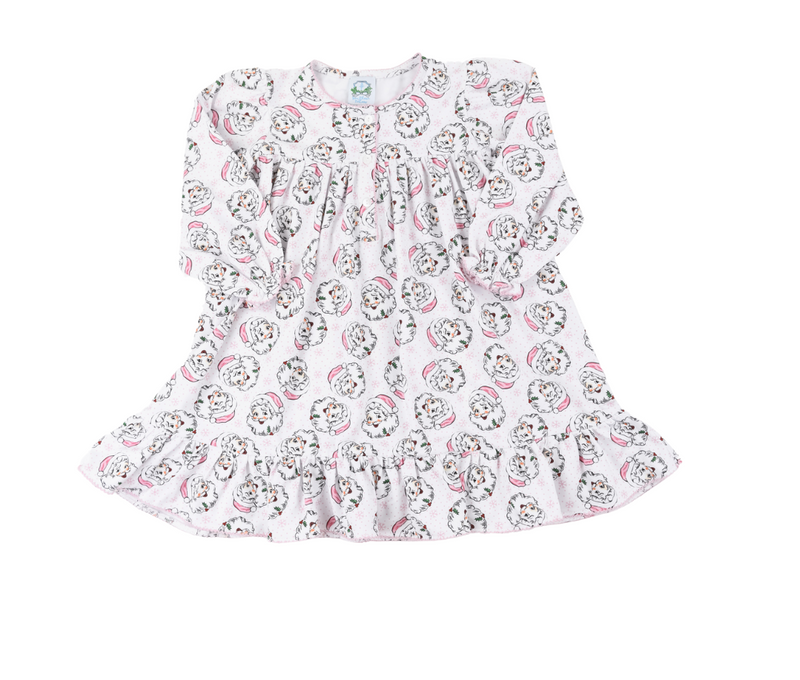 Santa Print Girl Gown