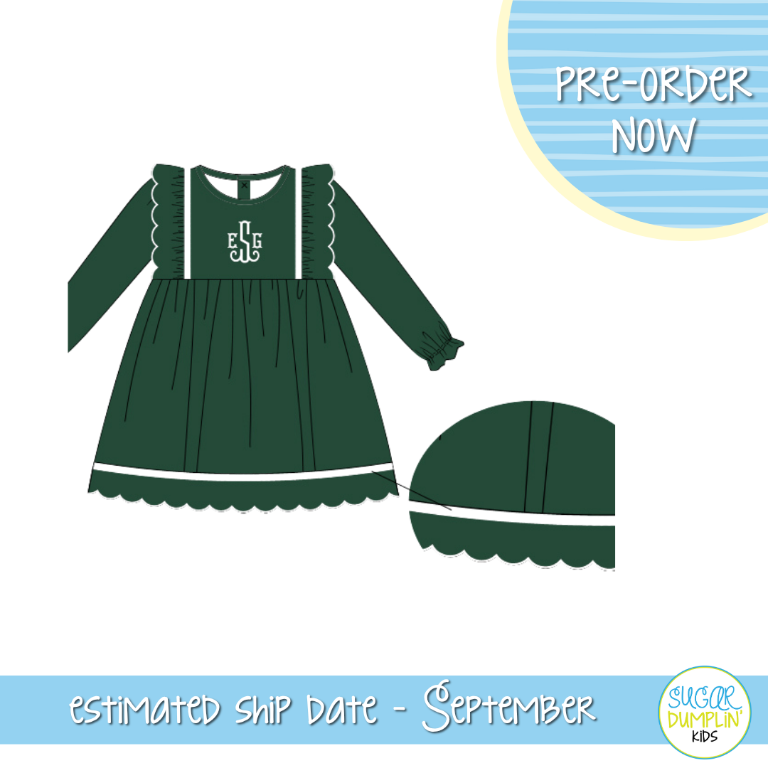 PO107: Dark Green Dress