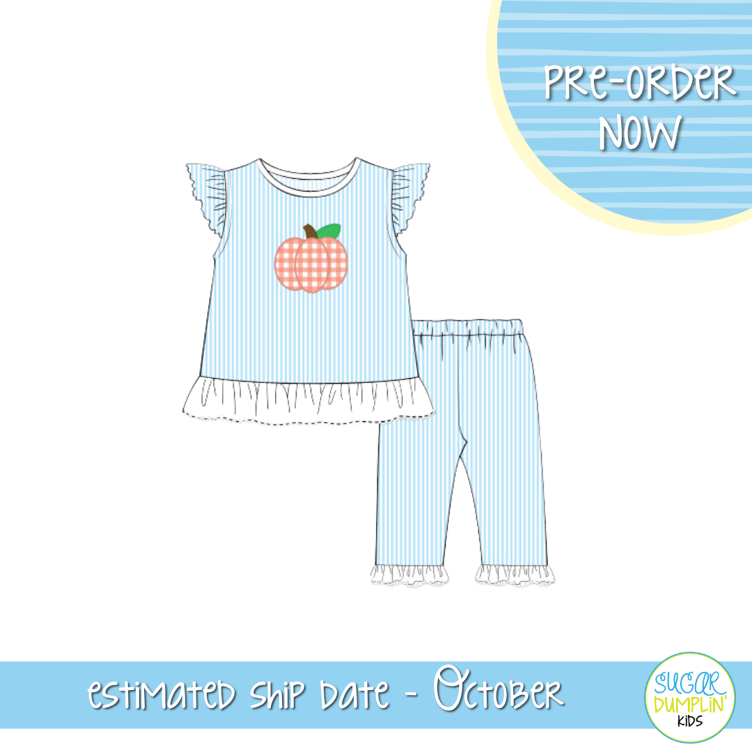 PO115: Pumpkin Pajamas Girls Lounge Set