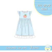 PO115: Pumpkin Pajamas Girls Lounge Gown