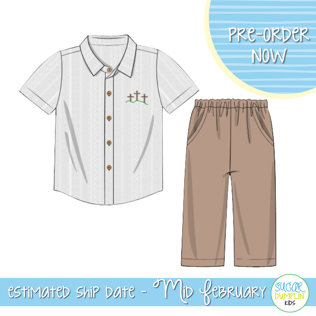 PO110: At the Cross Boys Pant Set