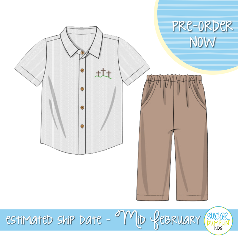 PO110: At the Cross Boys Pant Set