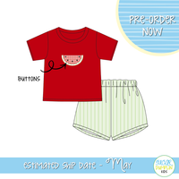 PO111: Watermelon Wishes Boys Short Set