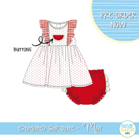 PO111: Watermelon Wishes Girls Bloomer Set