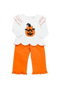 Girls Jack-O-Lantern Pant Set