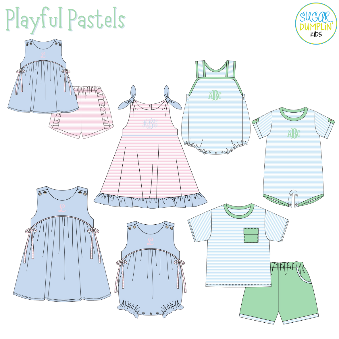 PO111: Playful Pastels Boys Short Set