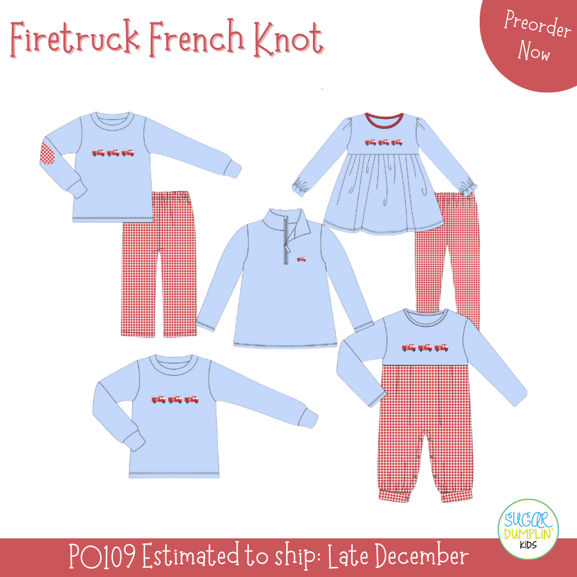 PO109: Fire Truck Long Romper
