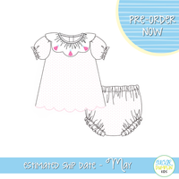 PO111: Bitty Dot Birthday Girls Bloomer Set