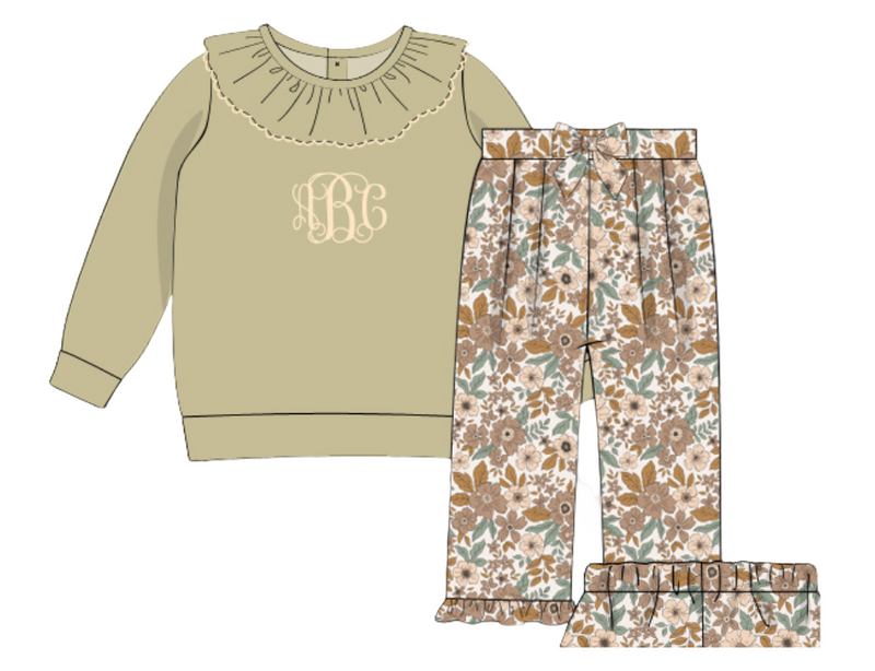 Harvest Bloom Girl Pant Set