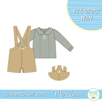 PO106: Olive and Ivory Blooms Jon Jon Set