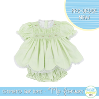 PO110: Elegant Smock Girls Bloomer Set