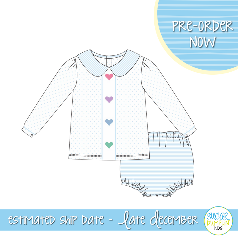PO109: Candy Hearts Boys Diaper Set