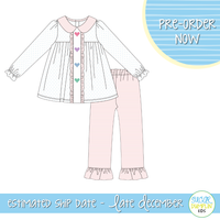 PO109: Candy Hearts Girls Pant Set