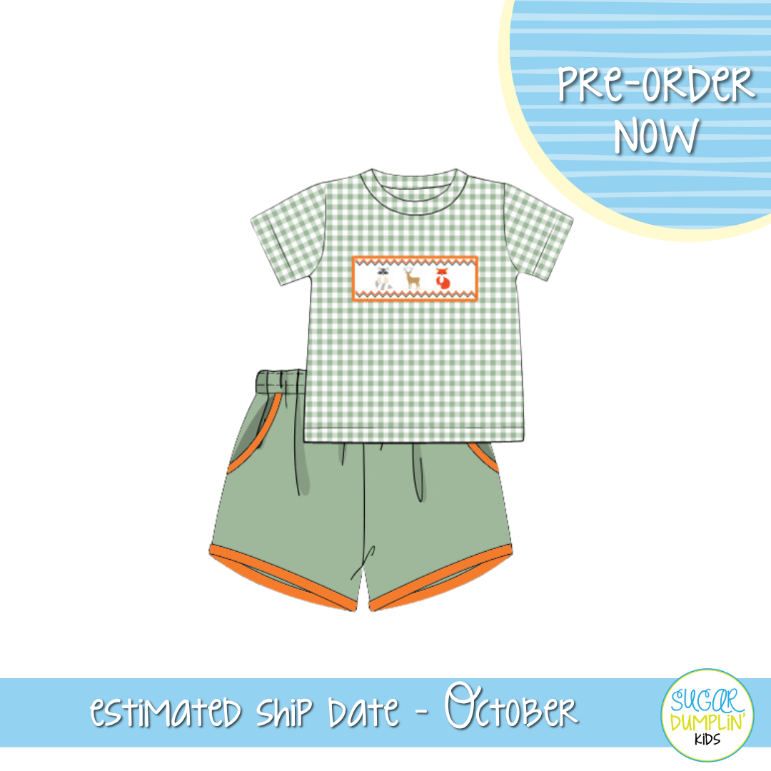 PO115: Forest Friends Collection Boys Short Set