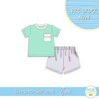 PO112: Beach Side Cutie Boys Short Set