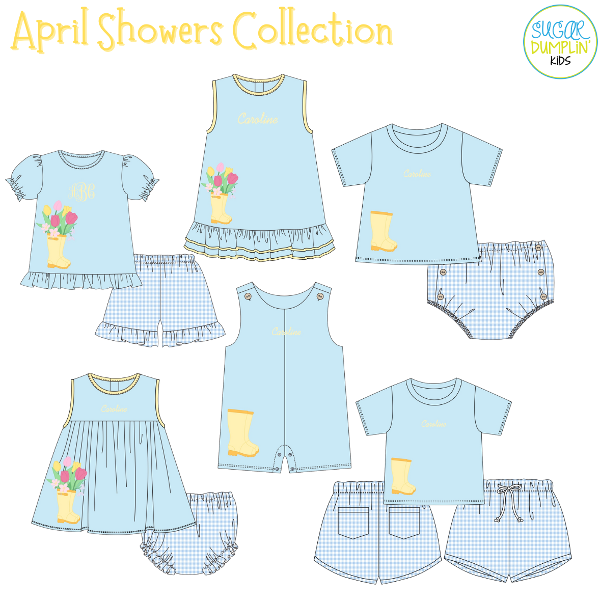 PO111: April Showers Collection Boys Jon Jon
