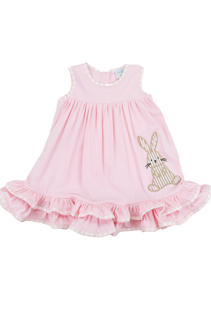 Girls Bunny Applique Dress