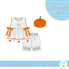 PO106: French Knot Pumpkins Girl Bubble Short Set