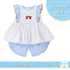 P0102: Little Red Wagon Girl Short Set