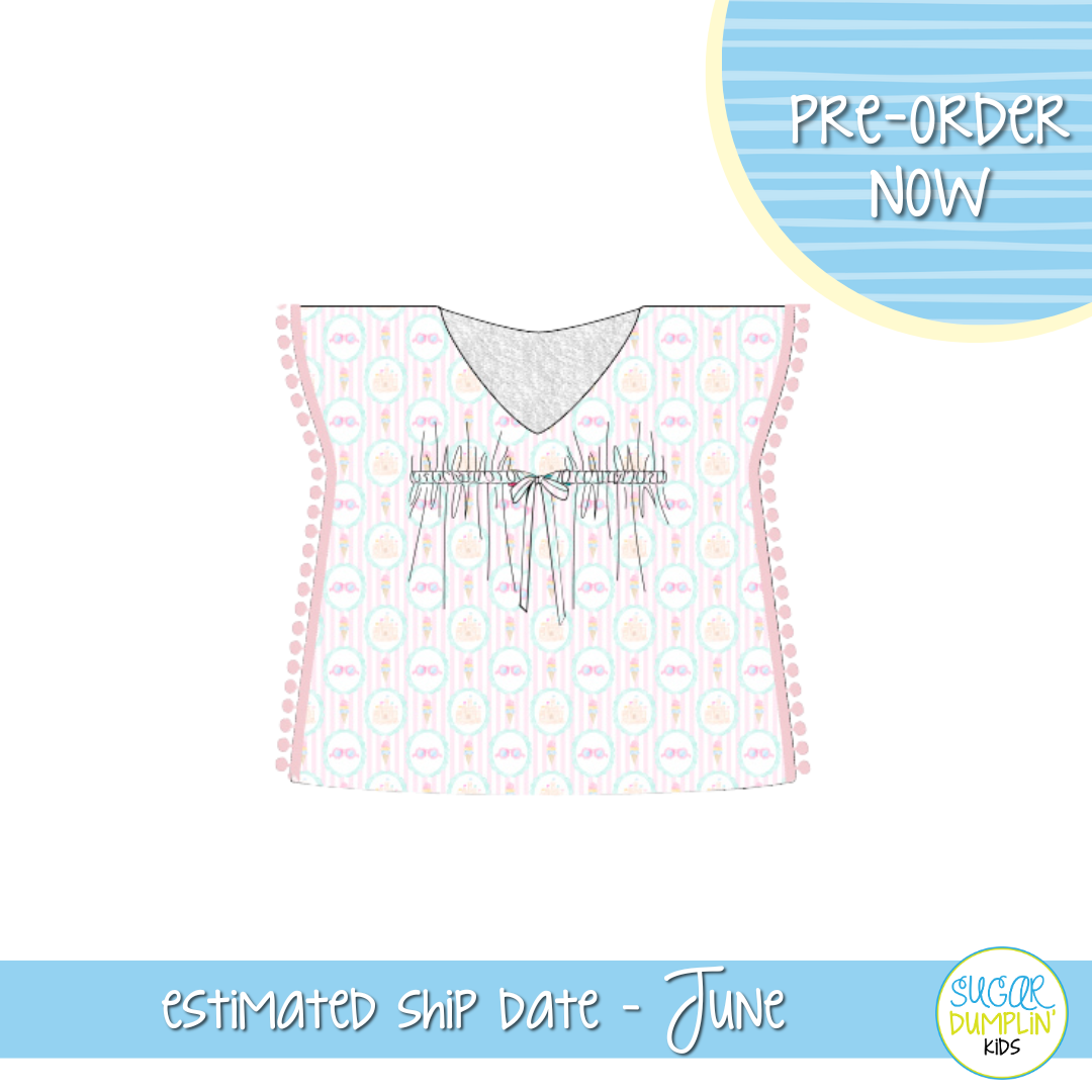 PO112: Beach Side Cutie Girls Swim Cover