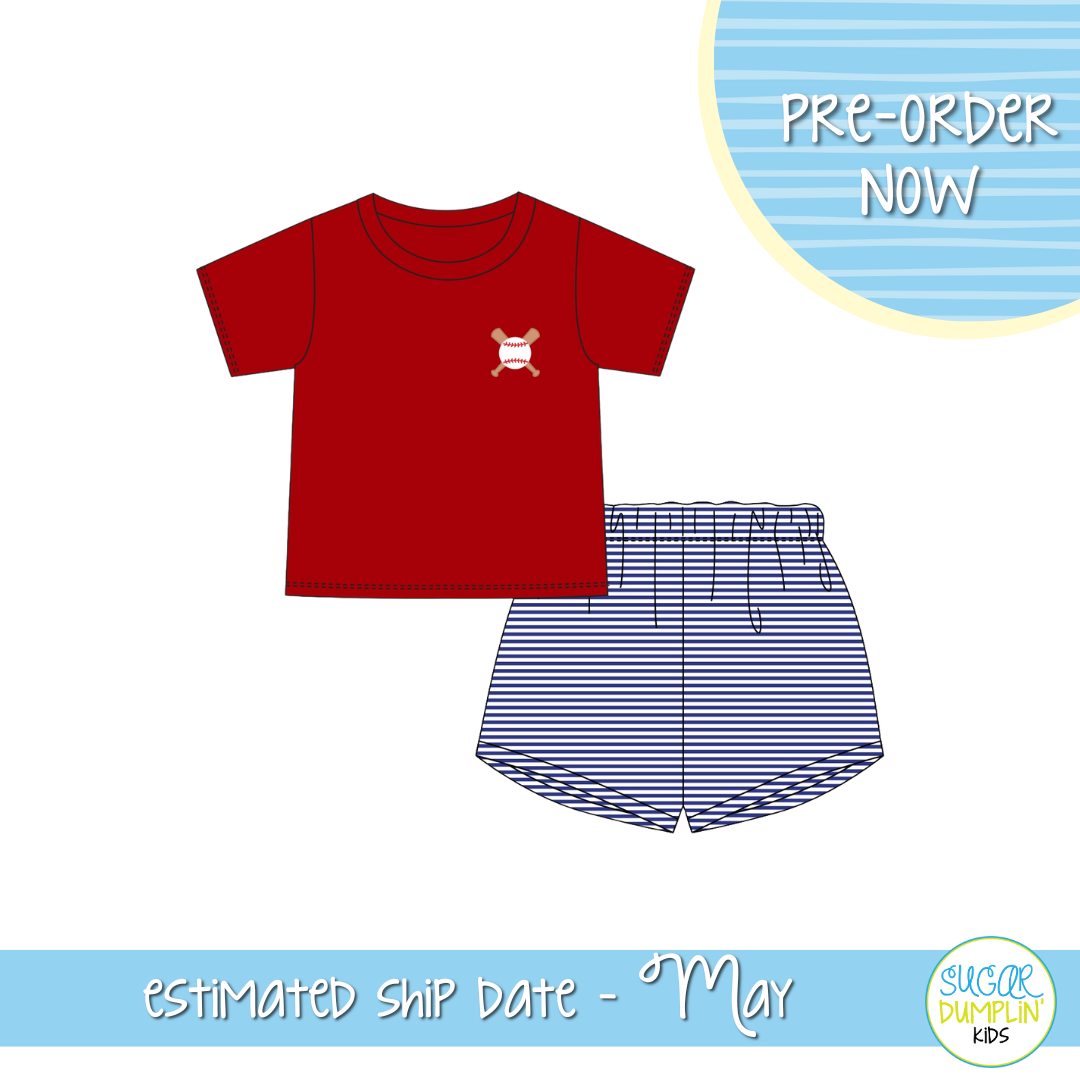 PO111: Hey Batter Batter Boys Short Set