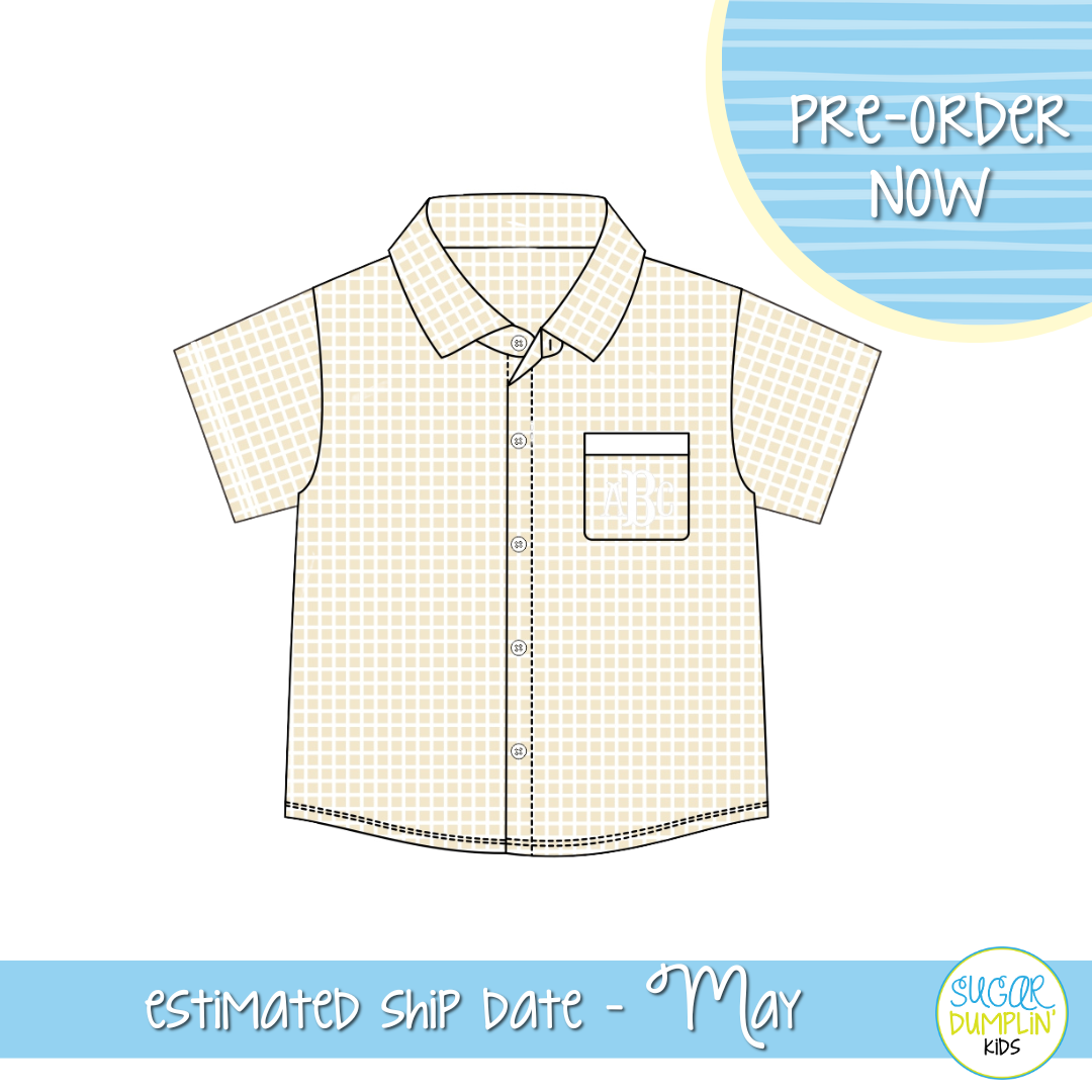 PO111: Swiss Dot Neutrals Boys Shirt Only