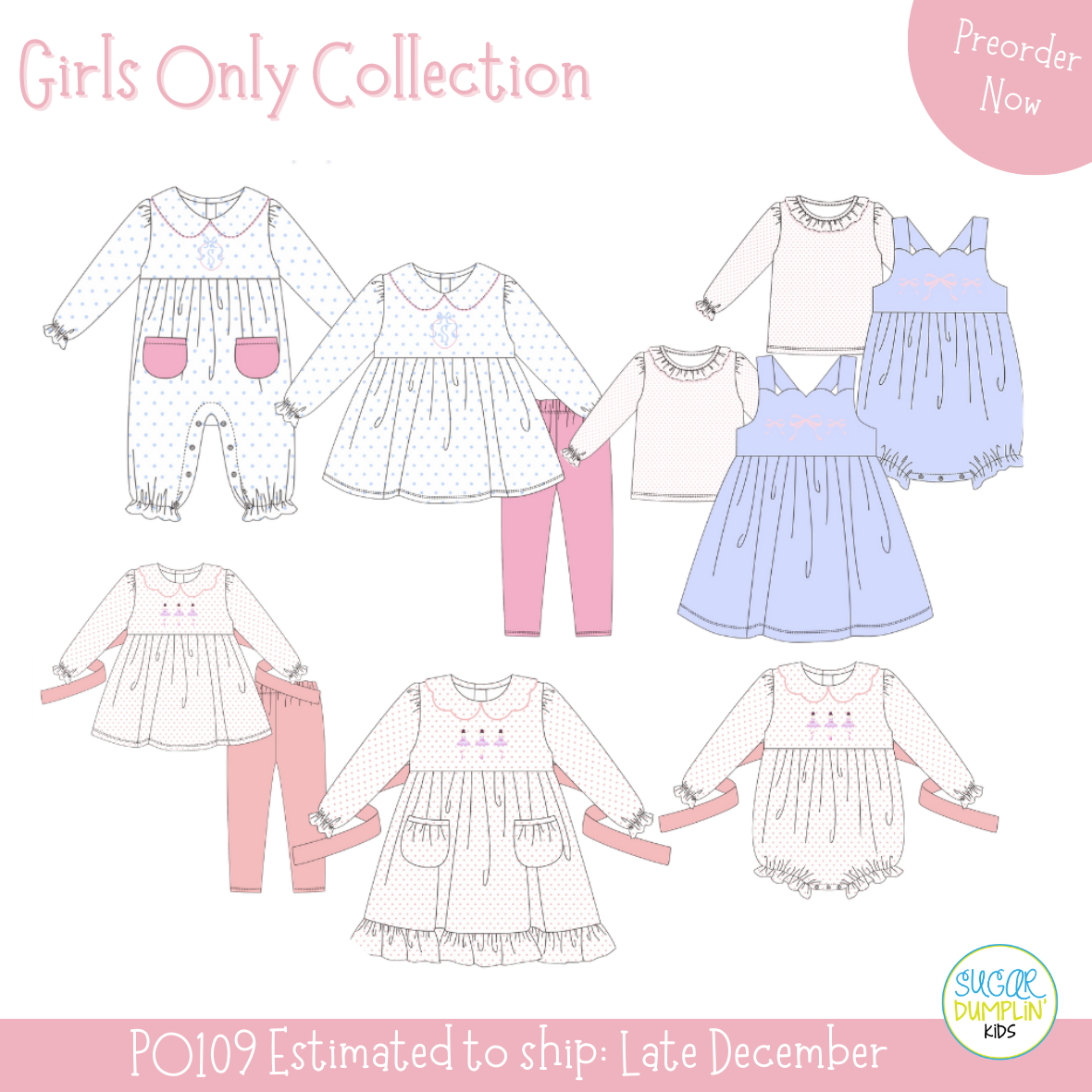 PO109: Bow Wreath Dotted Romper