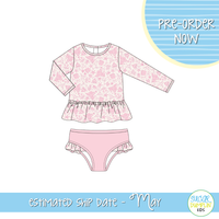 PO111: Fun in the Sand Girls Rashguard Swim Set