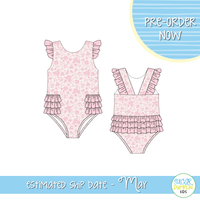 PO111: Fun in the Sand Girls One Piece Swimsuit