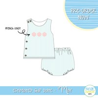 PO111: Striped Shells Collection Boys Diaper Set