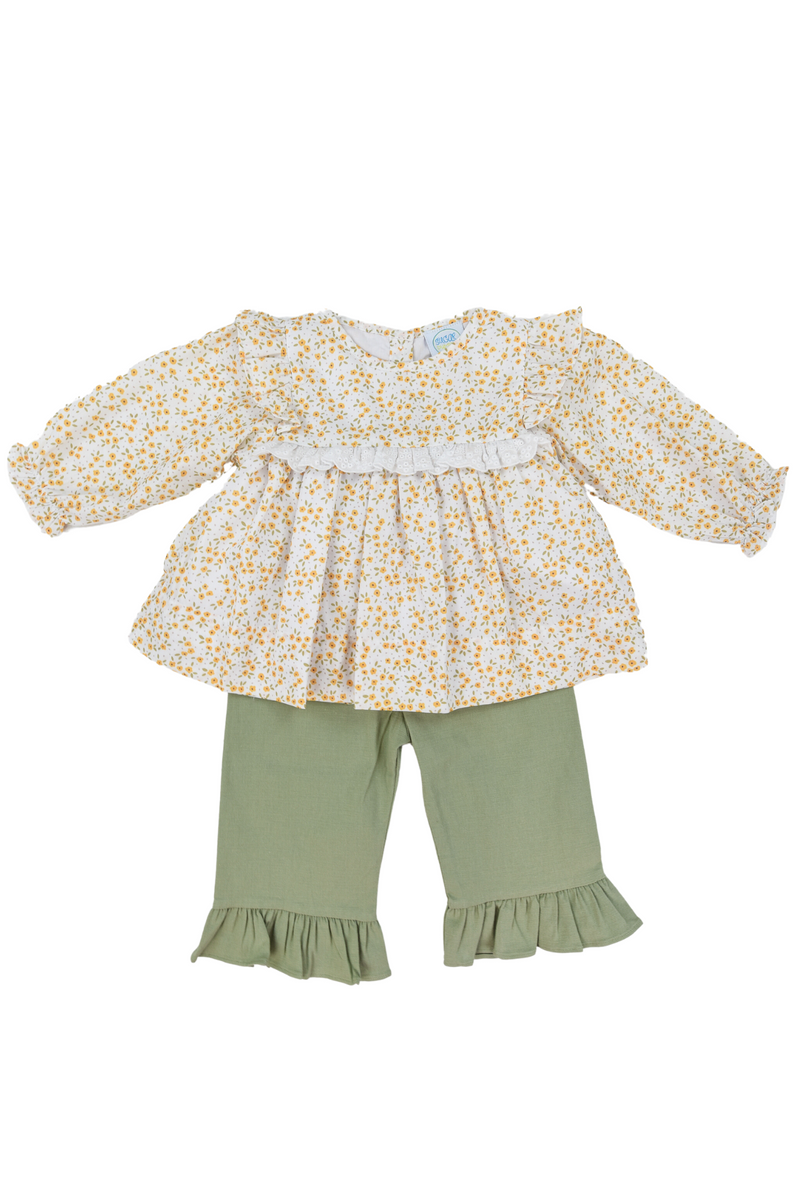 Girls Olivia Ruffle Pant Set