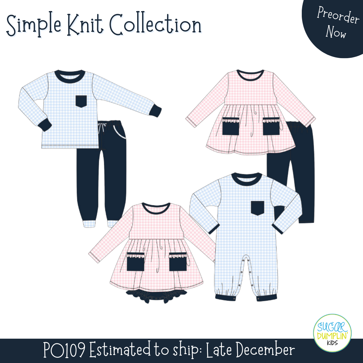 PO109: Simple Knit Boys Romper