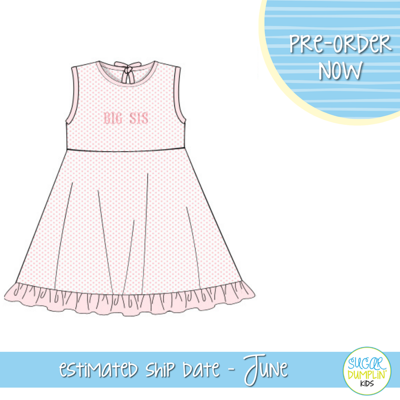 PO103: Pink Gingham Big Sis Dress