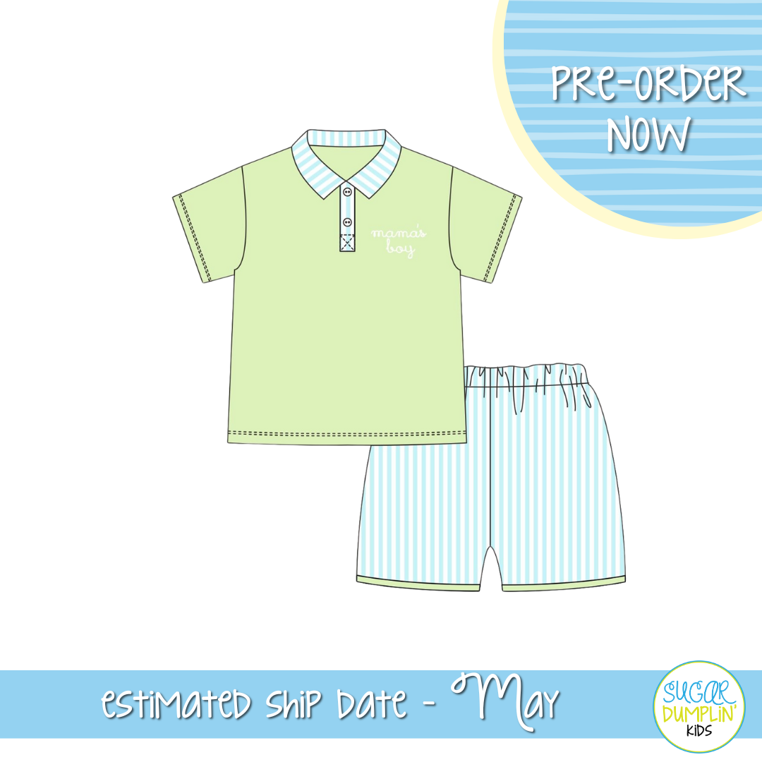 PO111: Mothers Day Collection Boys Short Set