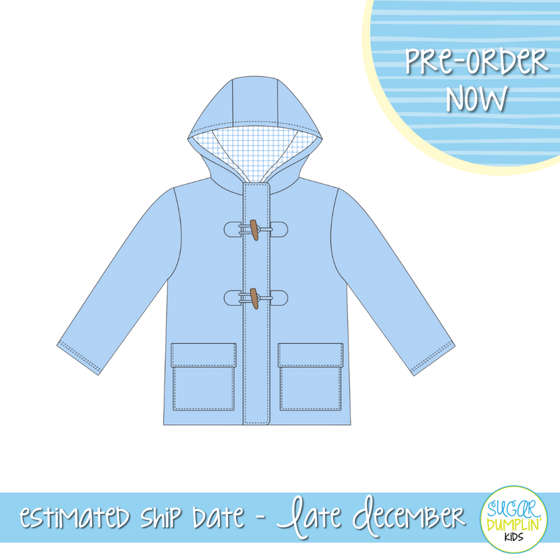 PO109: Cool Weather Boys Light Blue Coat