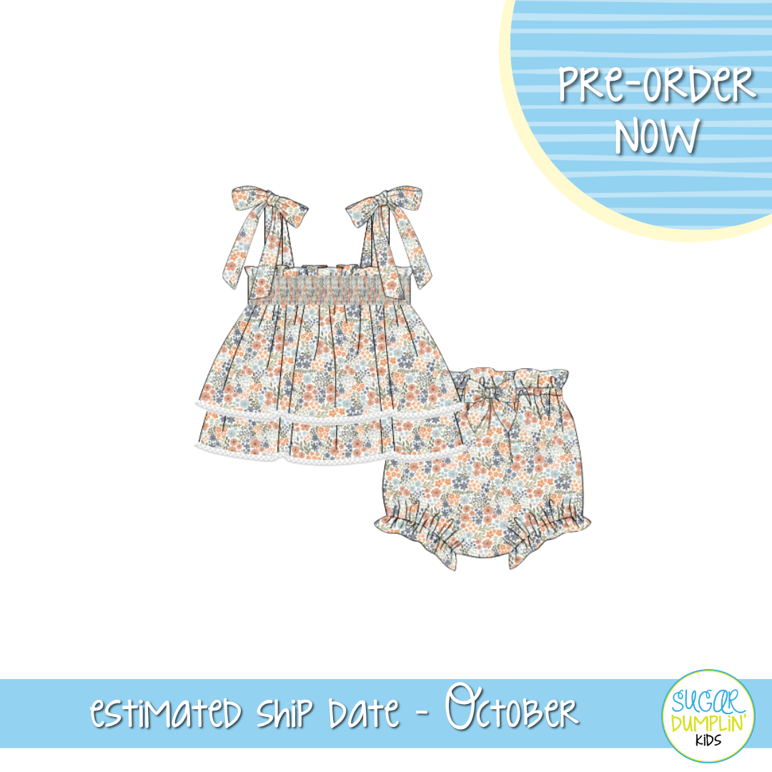 PO115: Fall Florals Girls Bloomer Set