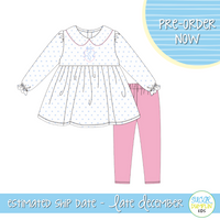 PO109: Bow Wreath Girls Legging Set