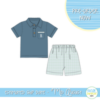 PO106: Autumn Floral and Plaid Boy Short Set